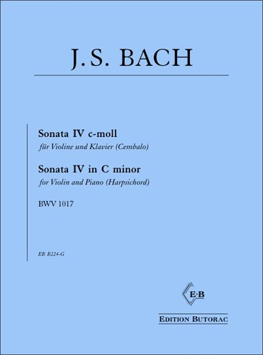 Cover - Bach, Sonate Nr. 4 c-moll (BVW 1017)